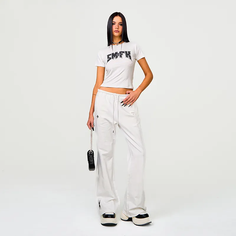 SMFK Casual Pants Women's Snow Mountain White-3