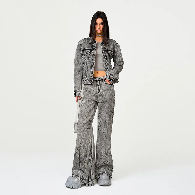 SMFK Denim Jacket Unisex Dusty Gray-4
