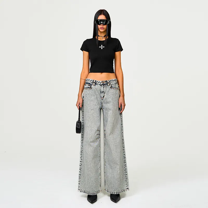 SMFK Jeans Unisex White Snowflake-4
