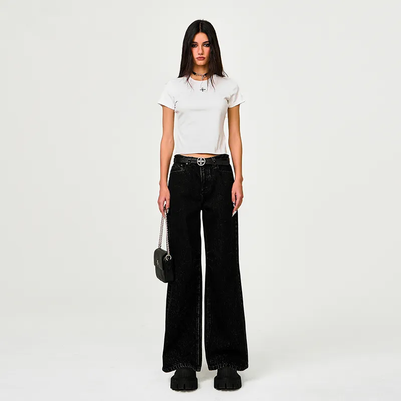 SMFK Jeans Unisex Black Denim-3