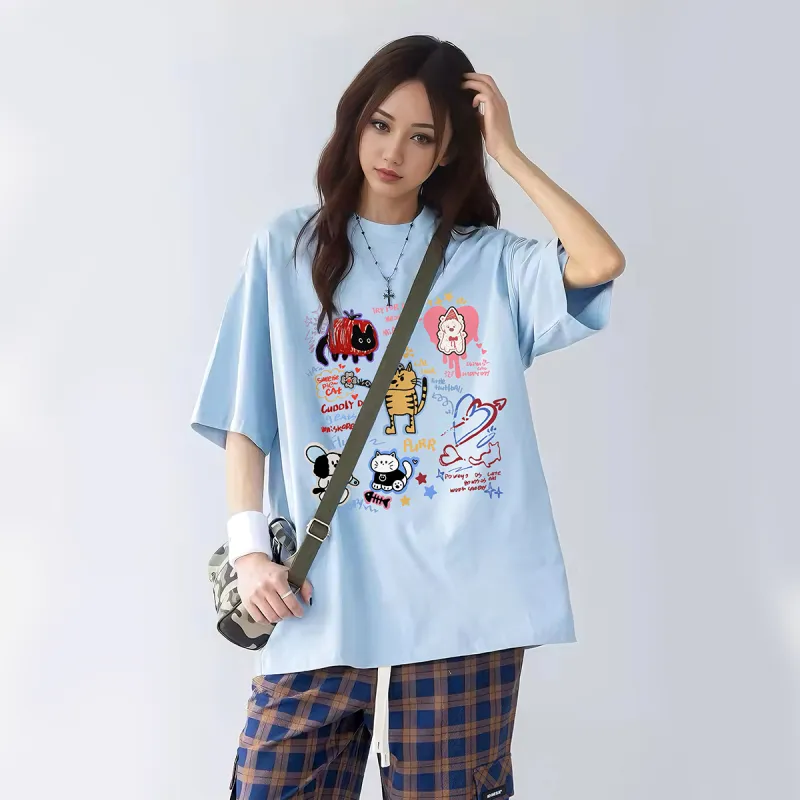 Tryforlove Drop Shoulder Sleeve T Shirt Unisex-11