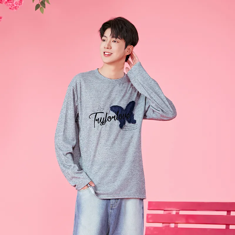 Tryforlove T Shirts Men Gray-6