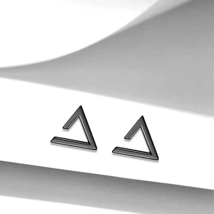 ROGA 925 Silver Needles Stud Earrings Unisex-3