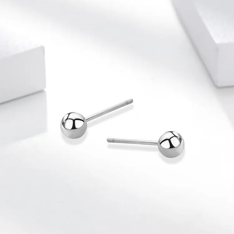 ROGA S999 Fine Silver Stud Earrings Unisex-1