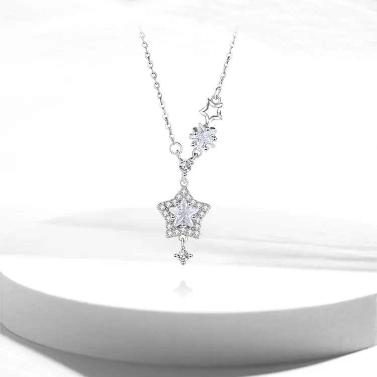 ROGA S925 Silver Necklaces Women's-3