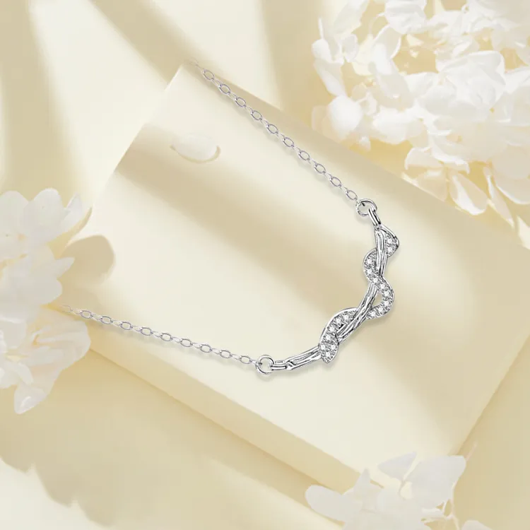 ROGA S999 Fine Silver Necklaces Women's-2