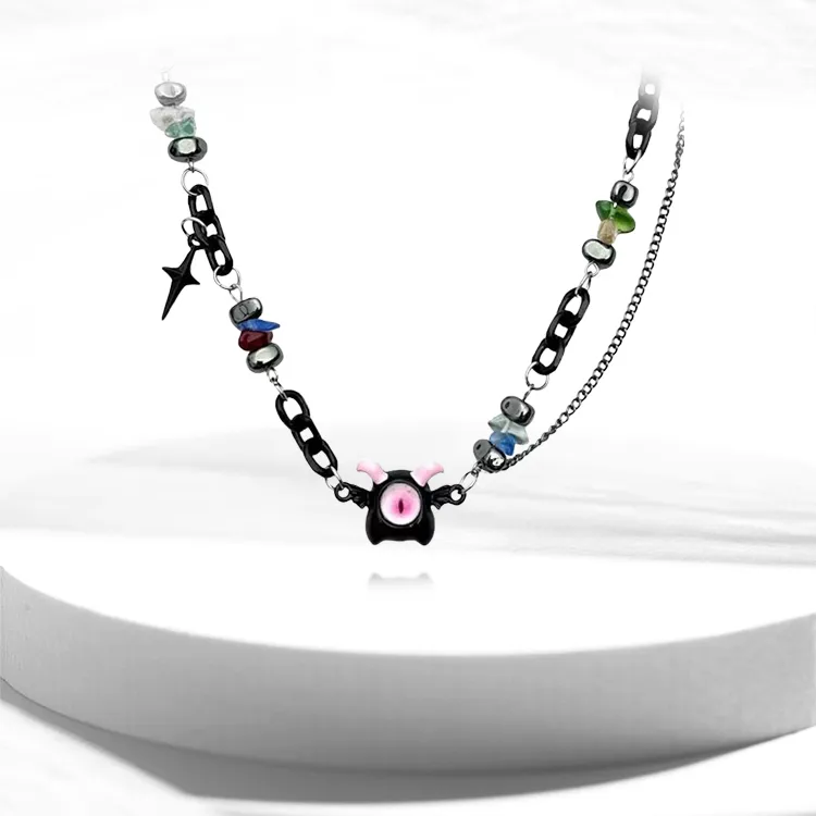 ROGA Titanium Steel Necklaces Unisex-3