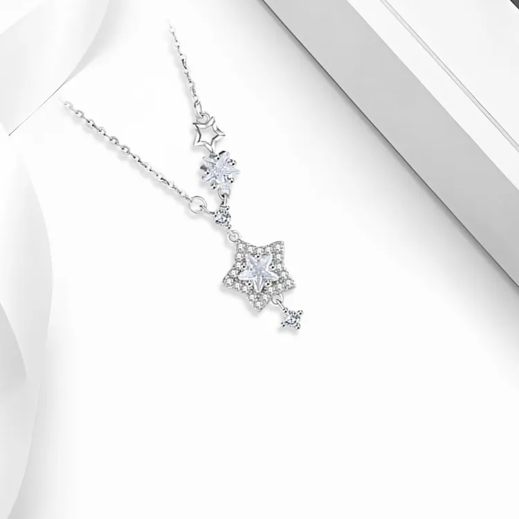 ROGA S925 Silver Necklaces Women's-4