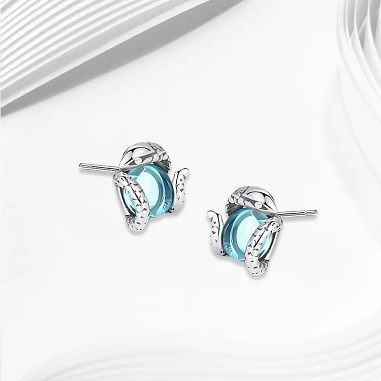 ROGA 925 Silver Needles Stud Earrings Unisex-4