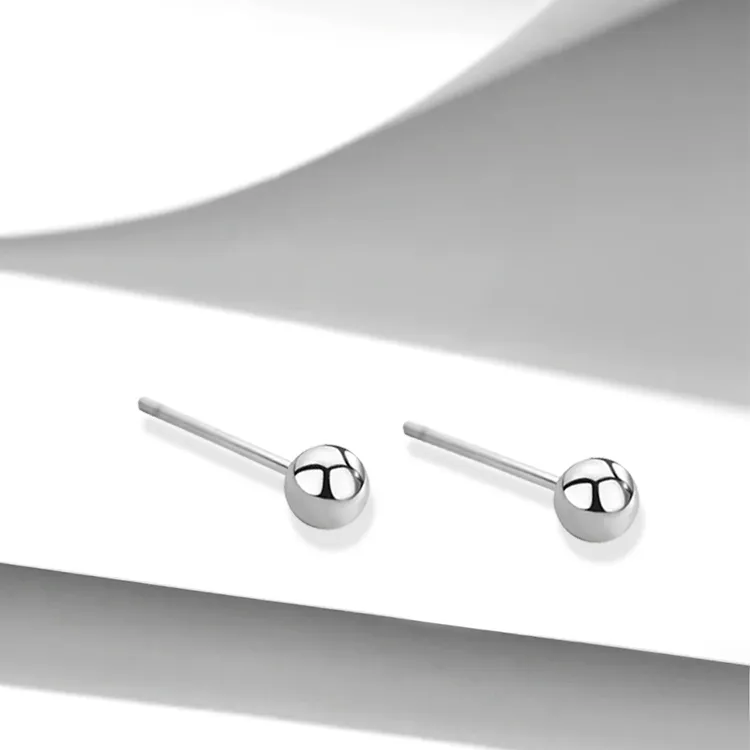 ROGA S999 Fine Silver Stud Earrings Unisex-3
