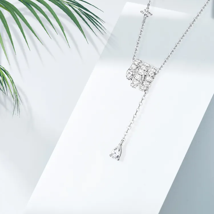 ROGA S925 Silver Necklaces Women's-3