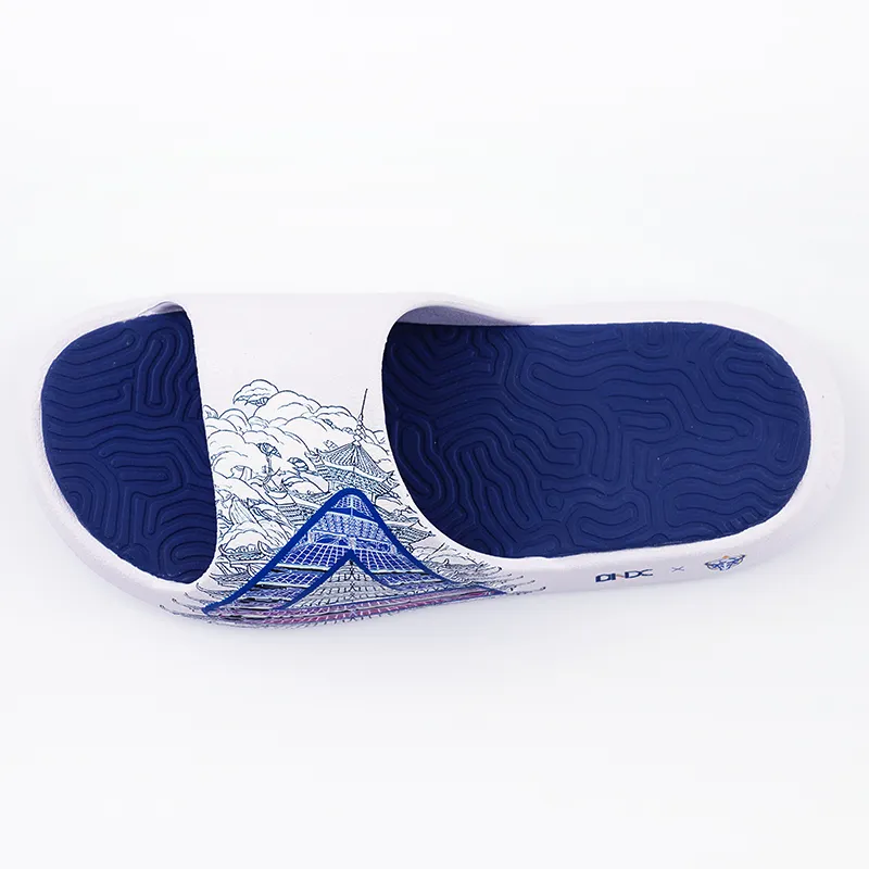 PEAK Slide Slippers Unisex White Blue-3