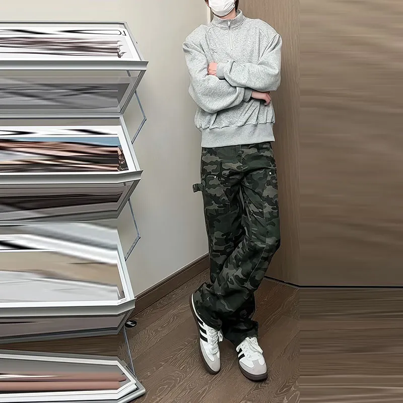 UPXIW Jeans Men Camouflage-4