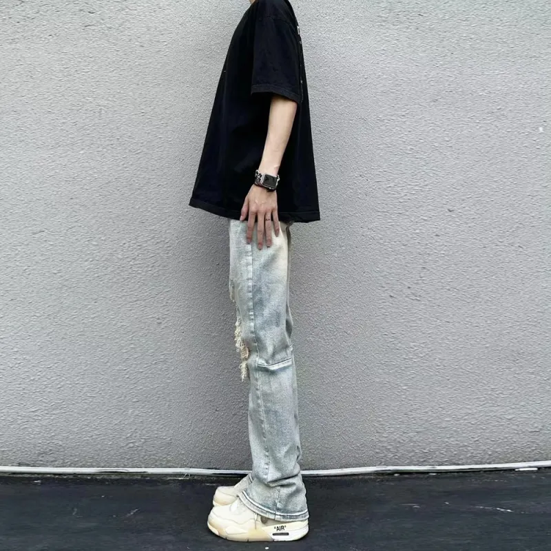 UPXIW Jeans Unisex Yellow Mud-1