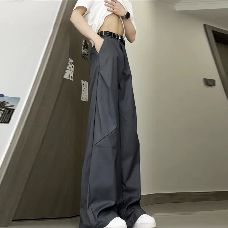 UPXIW Casual Pants Unisex Gray-2