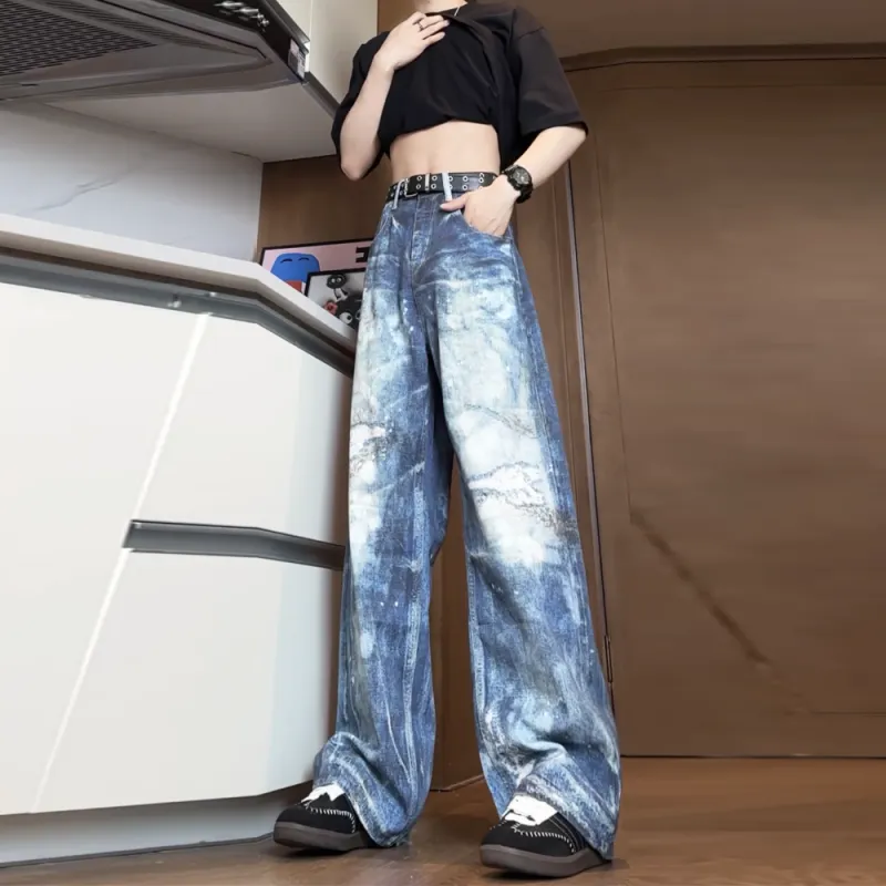 UPXIW Jeans Unisex Dark Blue-3