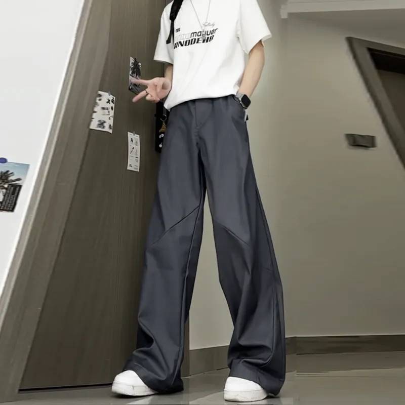 UPXIW Casual Pants Unisex Gray-4