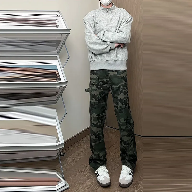 UPXIW Jeans Men Camouflage-5