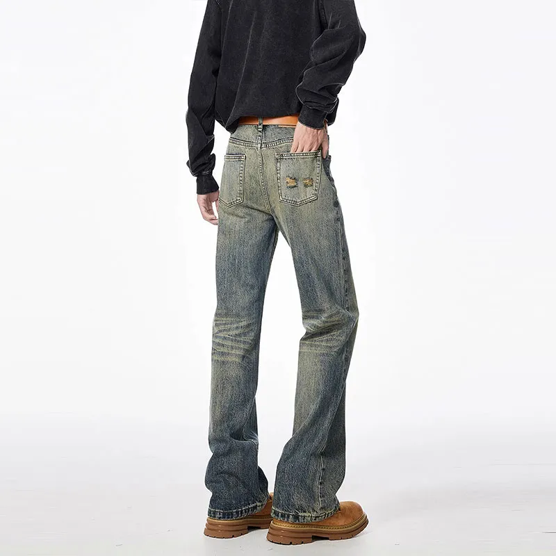UPXIW Jeans Unisex Yellow Mud Blue-3