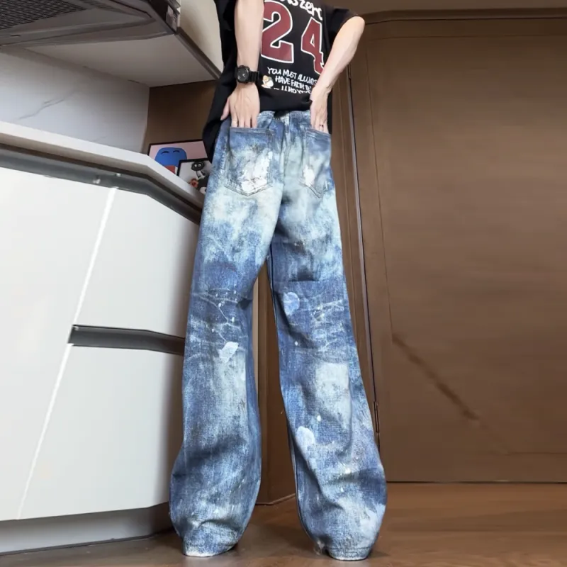 UPXIW Jeans Unisex Dark Blue-1