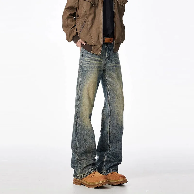 UPXIW Jeans Unisex Yellow Mud Blue-2