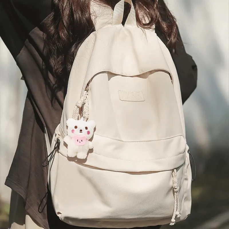 Tonlion Nylon Backpack Unisex Black/Ecru-4