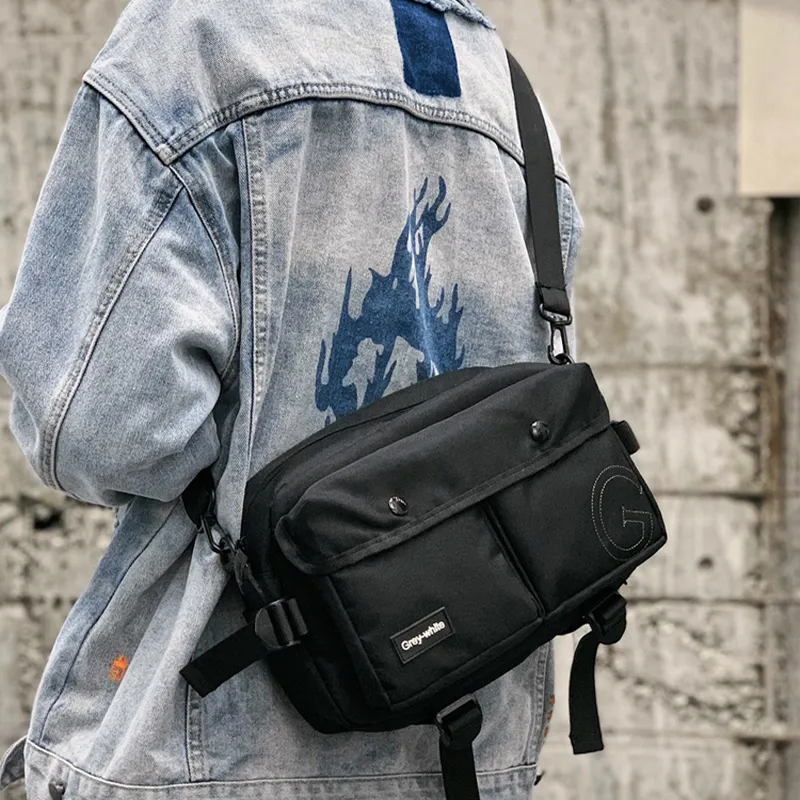 Tonlion Oxford Crossbody Bag Unisex Black-3