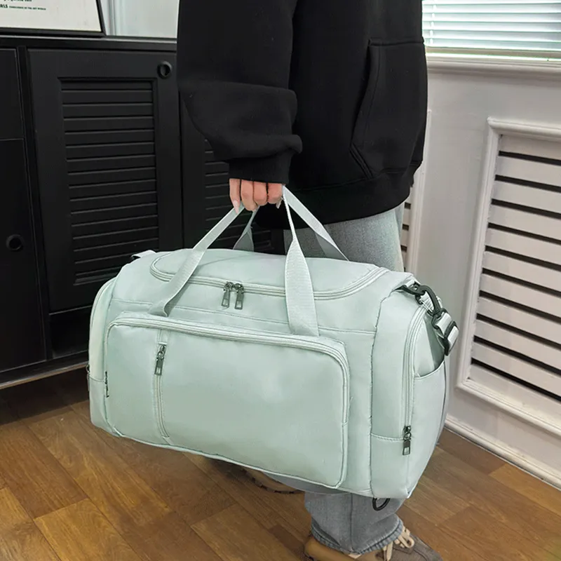 Tonlion Oxford Travel Bag 37L Unisex Green/Beige-3