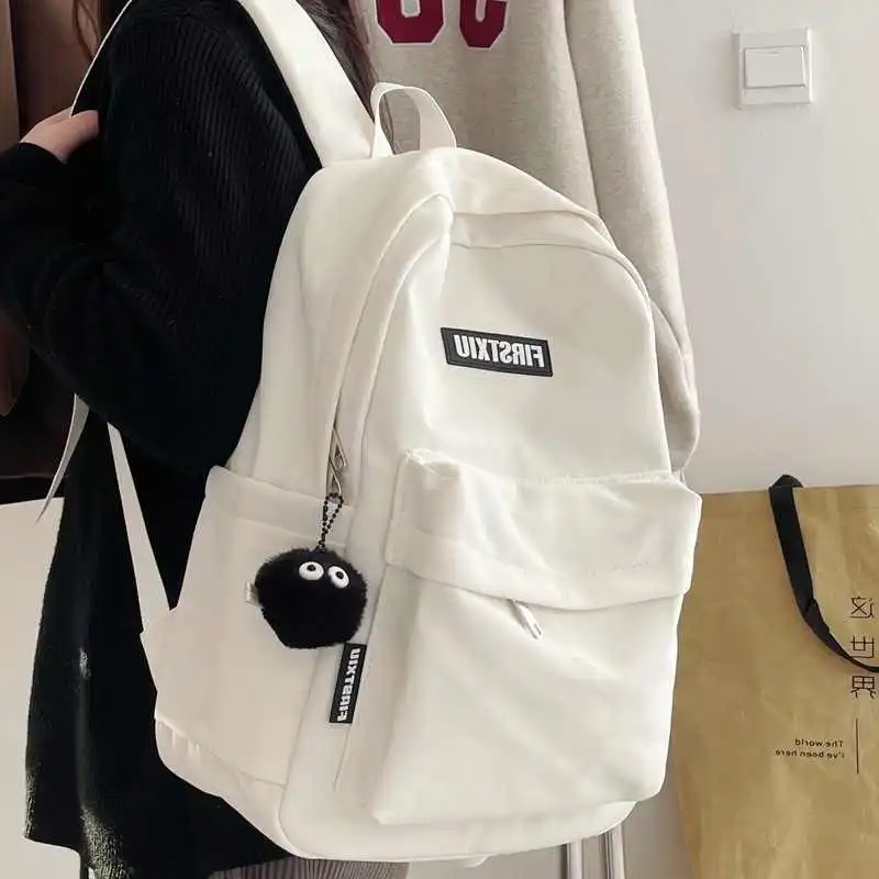 Tonlion Nylon Backpack Regular Unisex White-2