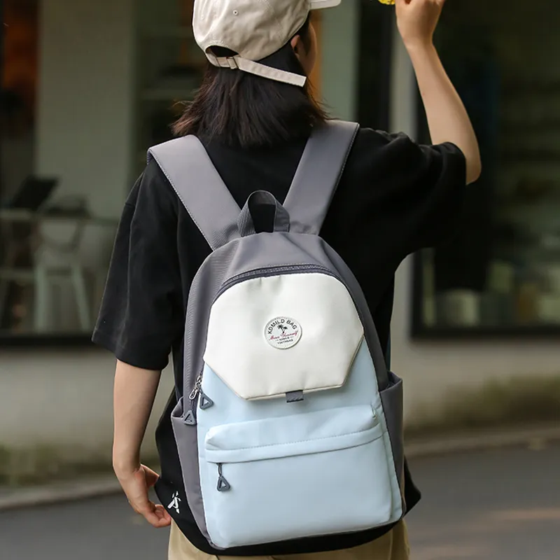 Tonlion Nylon Fabric Backpack Regular Unisex Multicolor-1