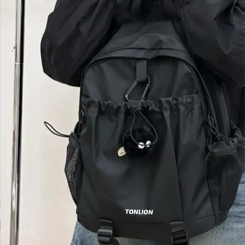 Tonlion Oxford Backpack Unisex Night Shadow Black/Active Orange-1