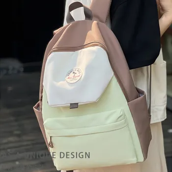Tonlion Nylon Fabric Backpack Regular Unisex Multicolor