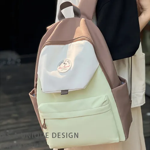Tonlion Nylon Fabric Backpack Regular Unisex Multicolor
