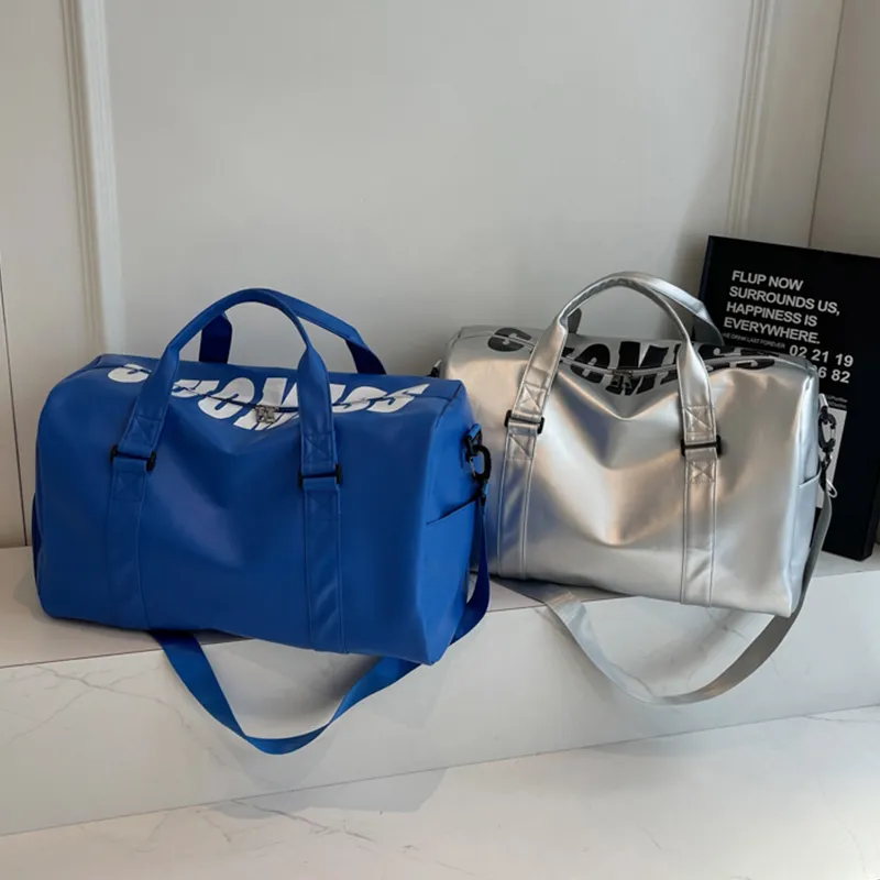 Tonlion PU Travel Bag Unisex Silver-4
