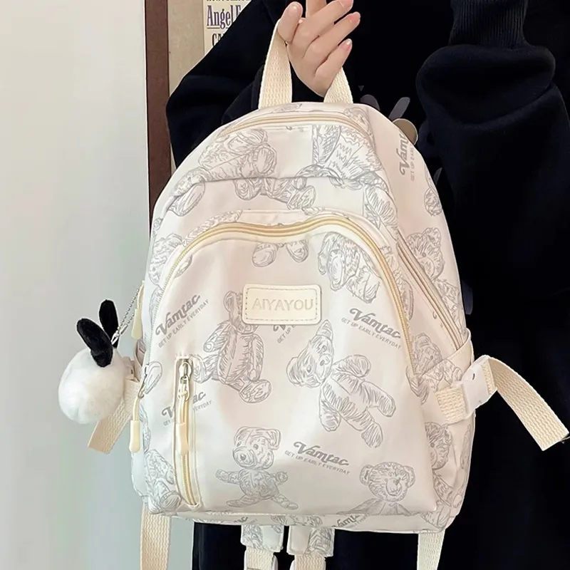 Tonlion Oxford Backpack Regular Women's Ecru-3