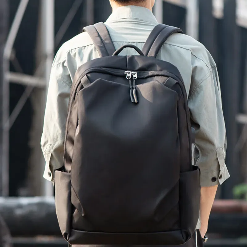 Tonlion Nylon Backpack Large Size Unisex Black-2