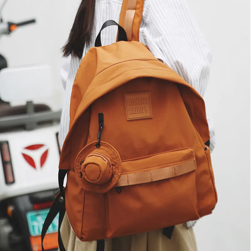 Tonlion Nylon Backpack Unisex Orange-2