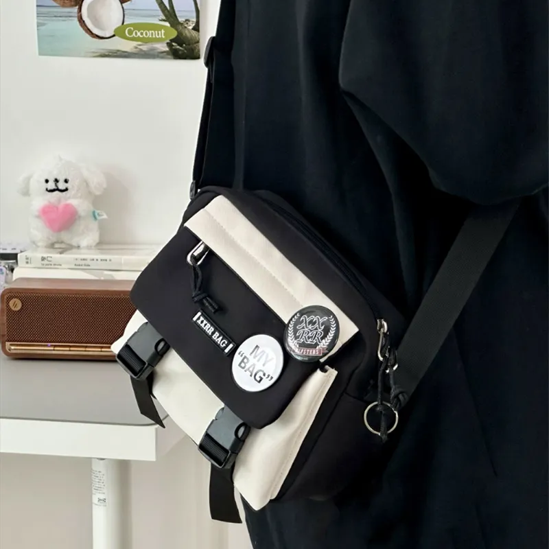 Tonlion Canvas Crossbody Bag Unisex Multicolor-7