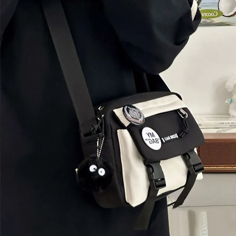 Tonlion Canvas Crossbody Bag Unisex Multicolor-6