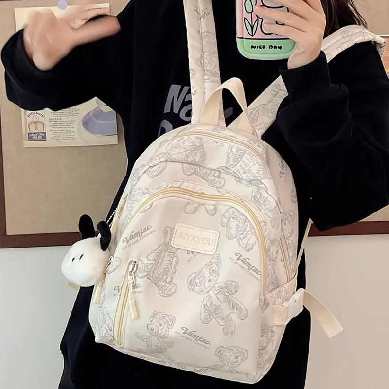 Tonlion Oxford Backpack Regular Women's Ecru-1