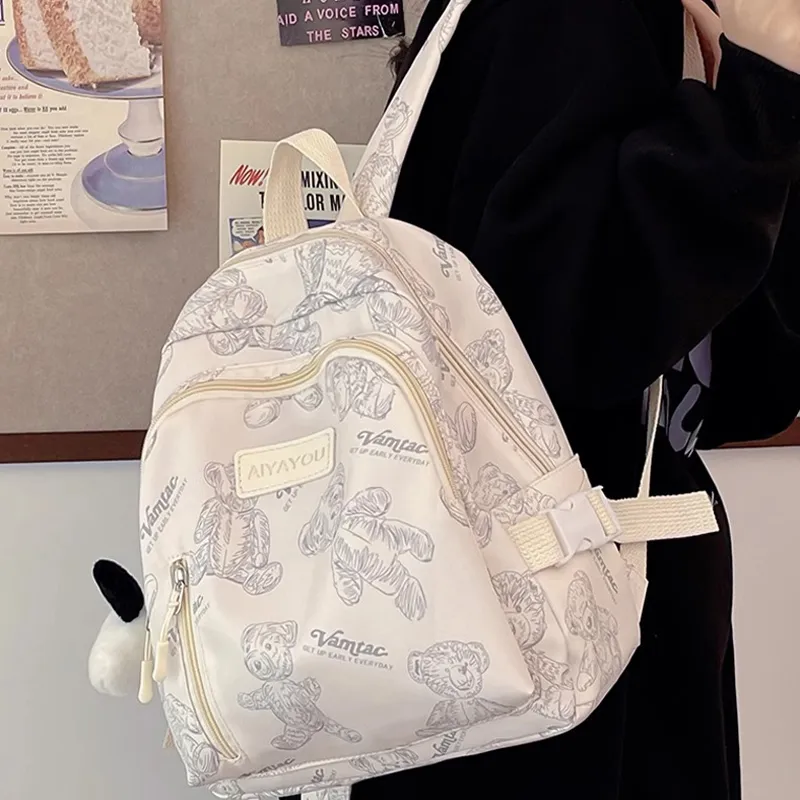 Tonlion Oxford Backpack Regular Women's Ecru-4
