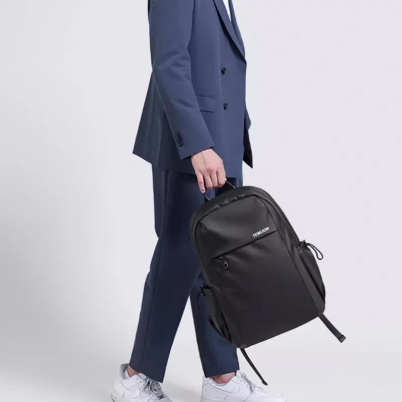 Tonlion Canvas Backpack Regular Unisex Black-2