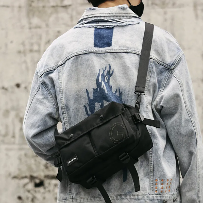 Tonlion Oxford Crossbody Bag Unisex Black-2