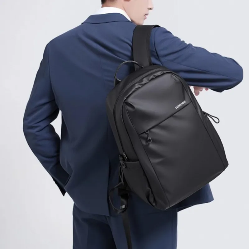 Tonlion Canvas Backpack Regular Unisex Black-3