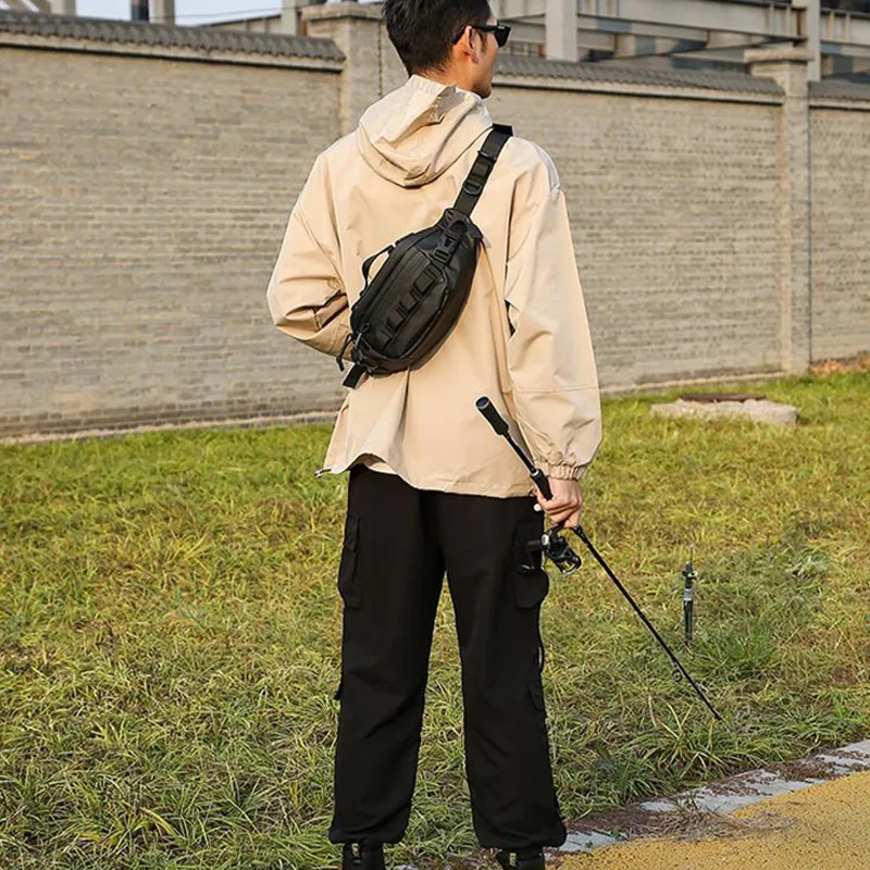 Tonlion PU Crossbody Bag Regular Unisex Black-3