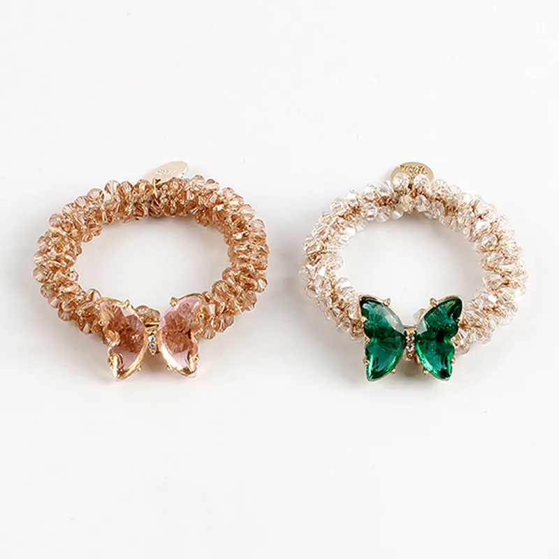 QIHUAMANYU Acrylic, Crystal Hair Tie Women's-10