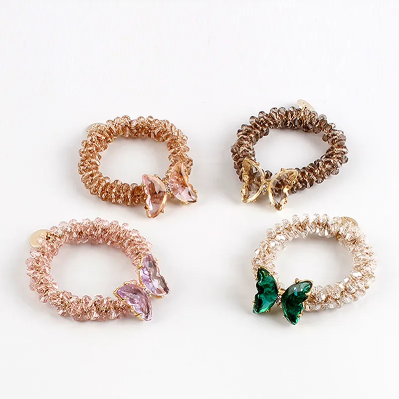 QIHUAMANYU Acrylic, Crystal Hair Tie Women's-19
