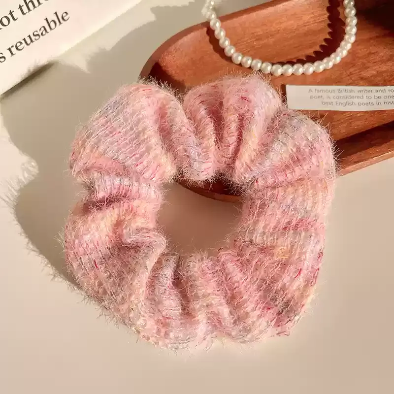 QIHUAMANYU Plush Hair Tie Women's-1