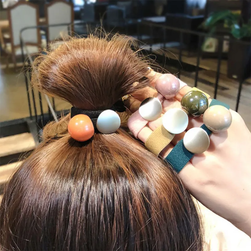 QIHUAMANYU Acrylic Hair Ties Women's-16