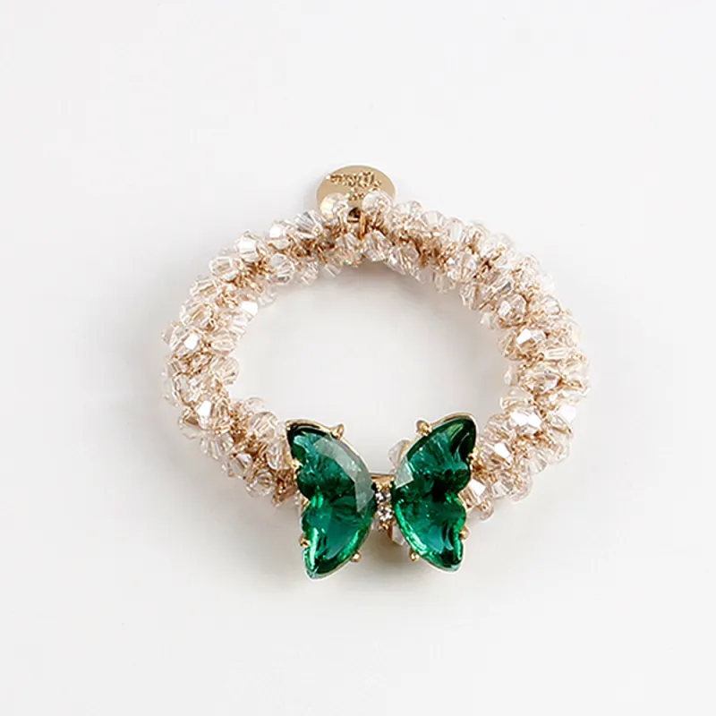 QIHUAMANYU Acrylic, Crystal Hair Tie Women's-5
